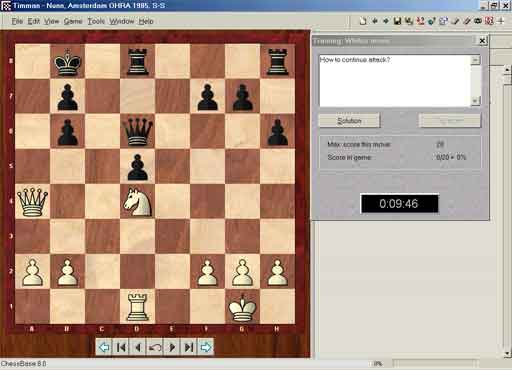 ChessBase 8.0: Training questions