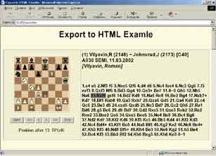 ChessBase 8.0: Output
